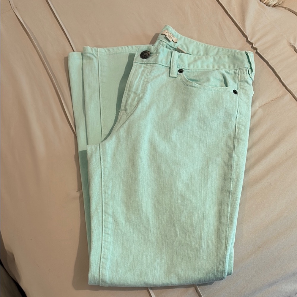 J. Crew Mint Green Stretch Jeans